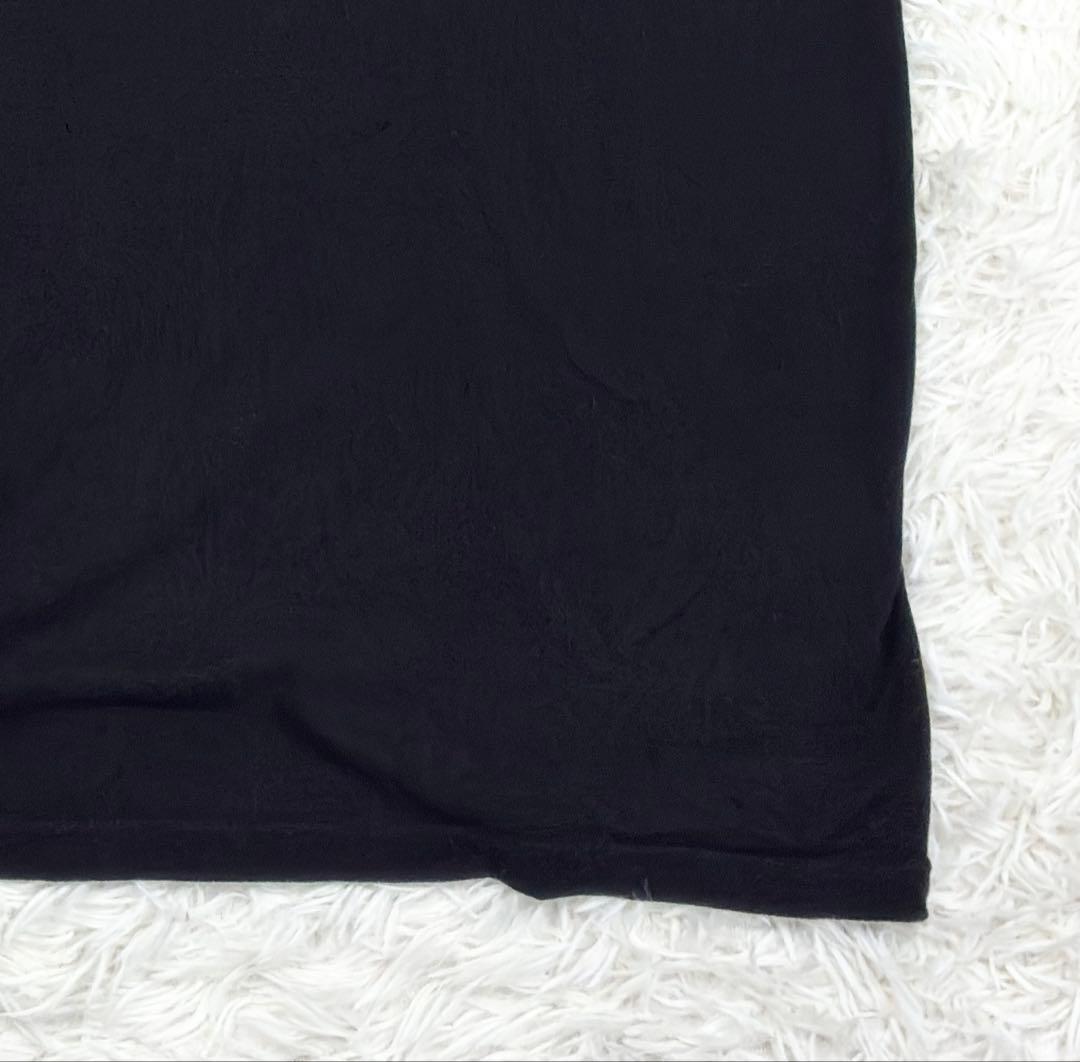 美品　ビームスゴルフ　タートルネック　ビッグロゴ　ワッペンロゴ　ロンT　XL　黒