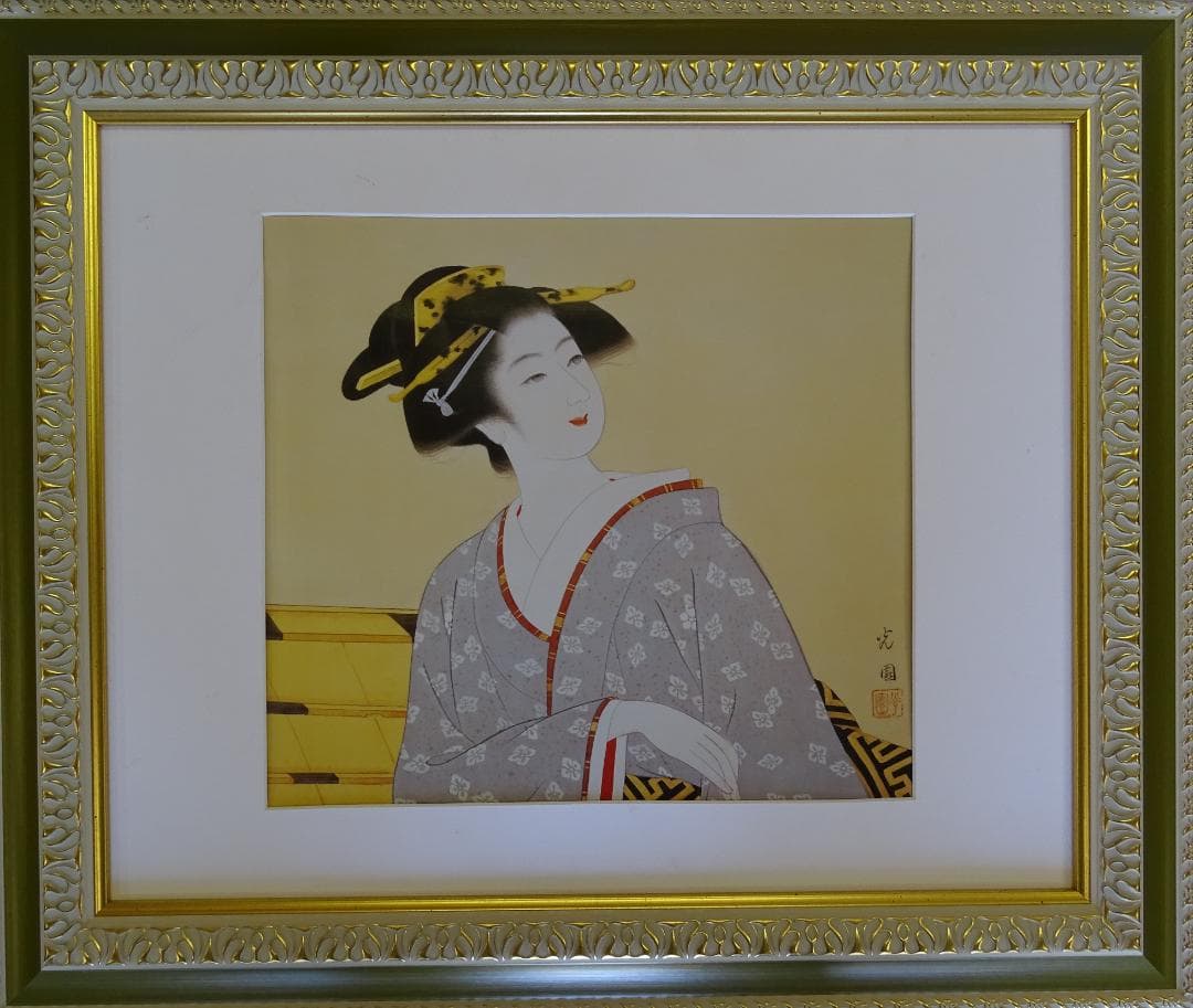 ・絵画：　・作者名：　・佐藤　光園　・画題：　・美人画