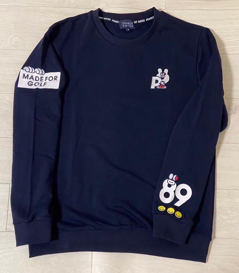 新品 正規品 パーリーゲイツ どうしちゃったPGスウェット 紺 サイズ6 XL