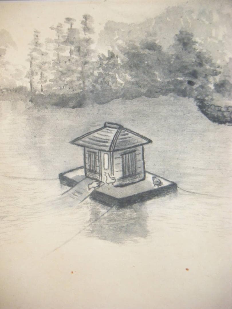 【真作】★絵画★井上けい子　水墨画　風景画　逸品★J186