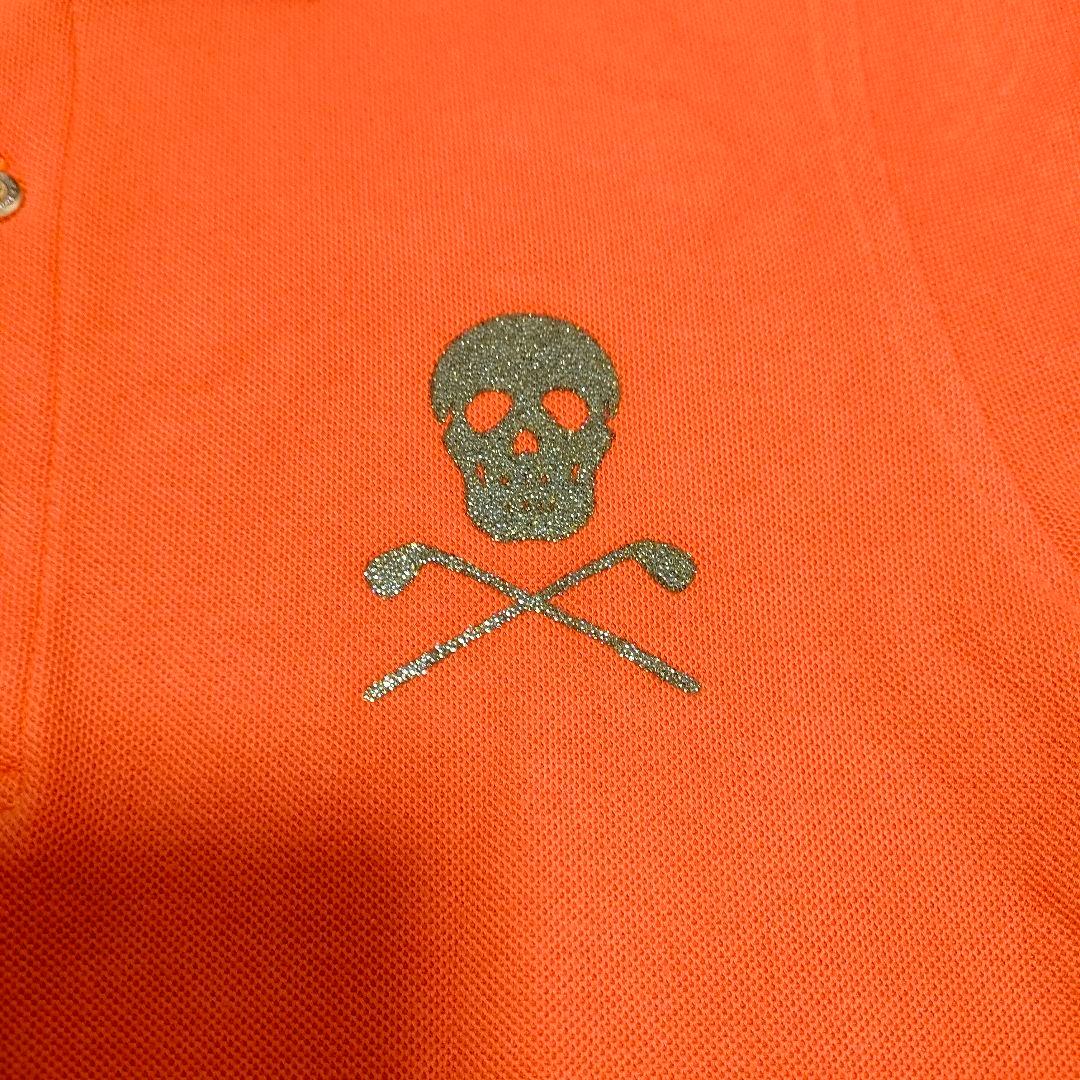 MARK＆LONA ポロシャツ　35周年モデル　オレンジ　金ロゴ　スカル　限定品