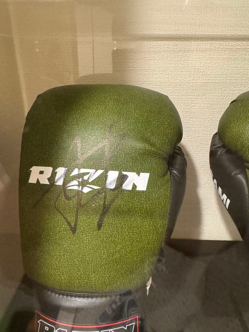朝倉未来RIZIN サイン入り ボクシンググローブ グリーン