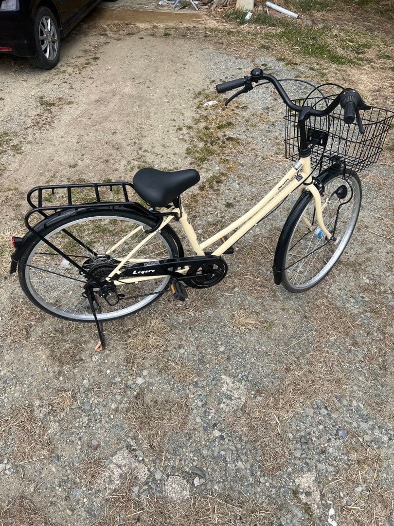 お引き取り限定 ベージュ シティサイクル26インチ