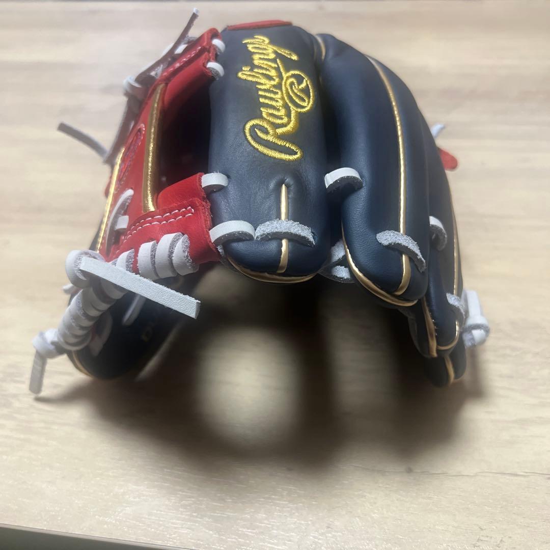 Rawlings ES-L1287 軟式グローブ ネイビー/レッド