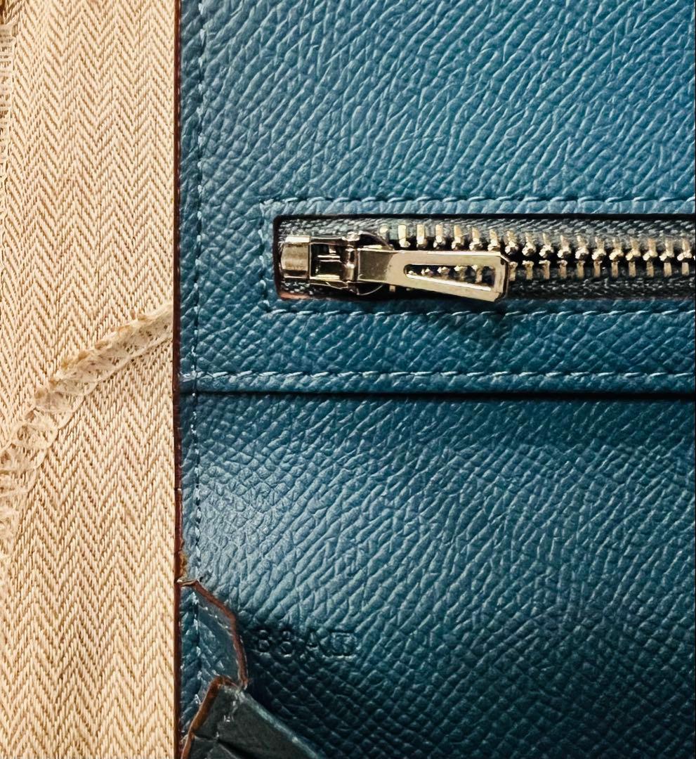 海外ノベルティ■長財布■べアンスフレ■青■HERMES