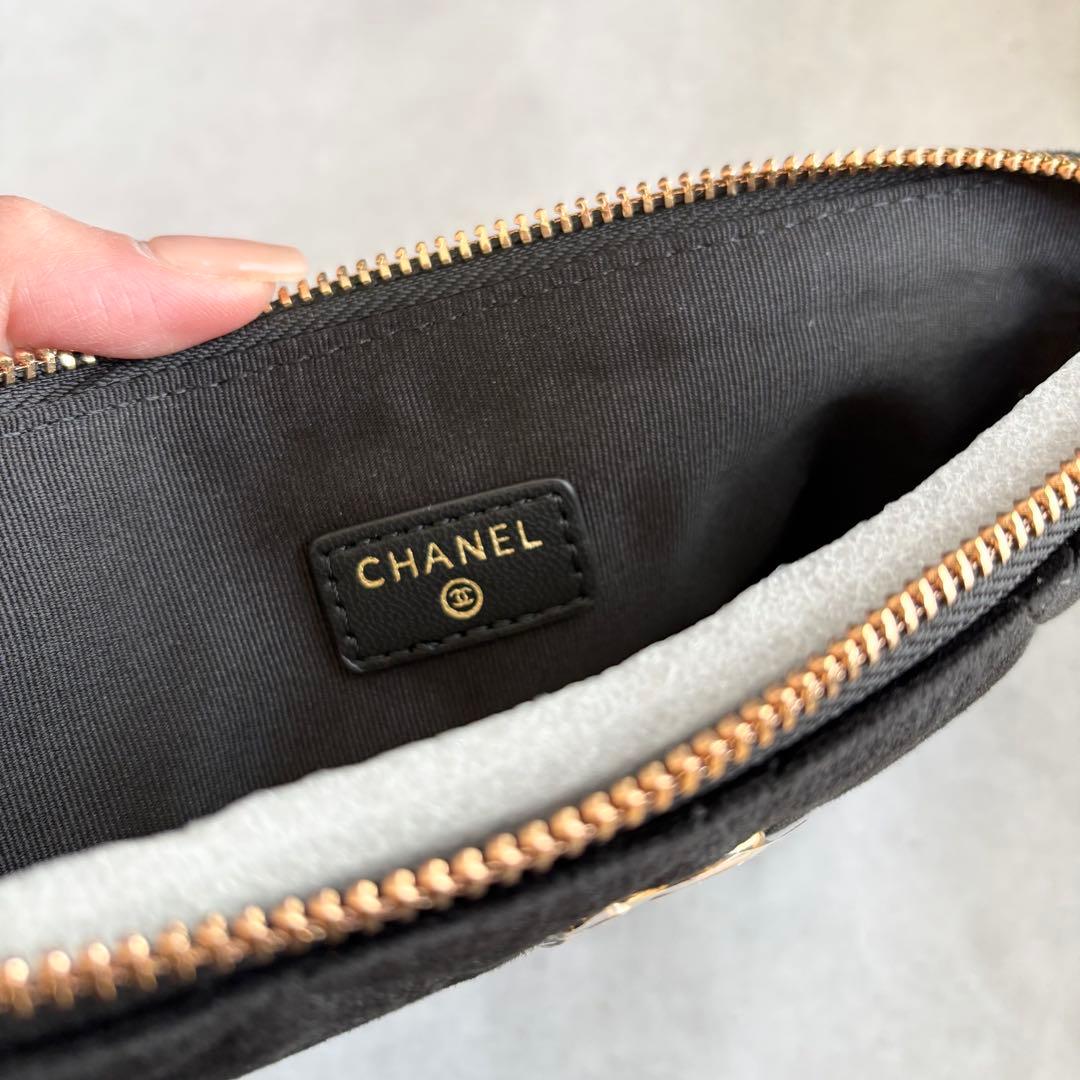 CHANELシャネル　メイクポーチ　ノベルティ　ベルベット　化粧ポーチ