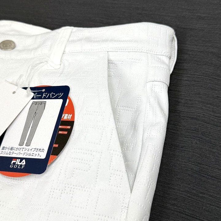 新品 フィラ ゴルフ 高周波キルト 3層ボンディング パンツ フリース 白 82