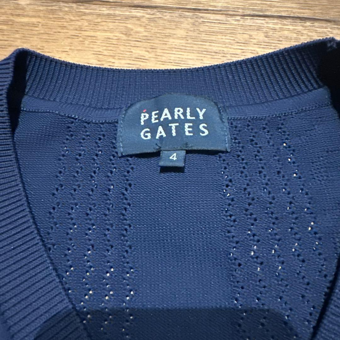 PEARLY GATES ネイビー Vネック ベスト