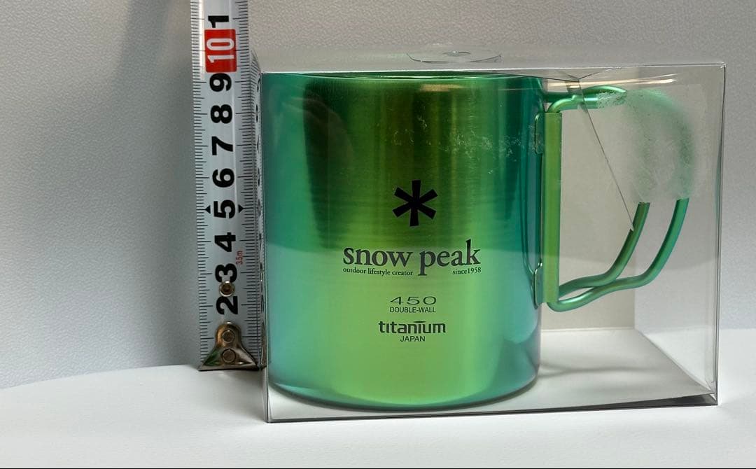  Peak チタン二重マグカップ450 緑