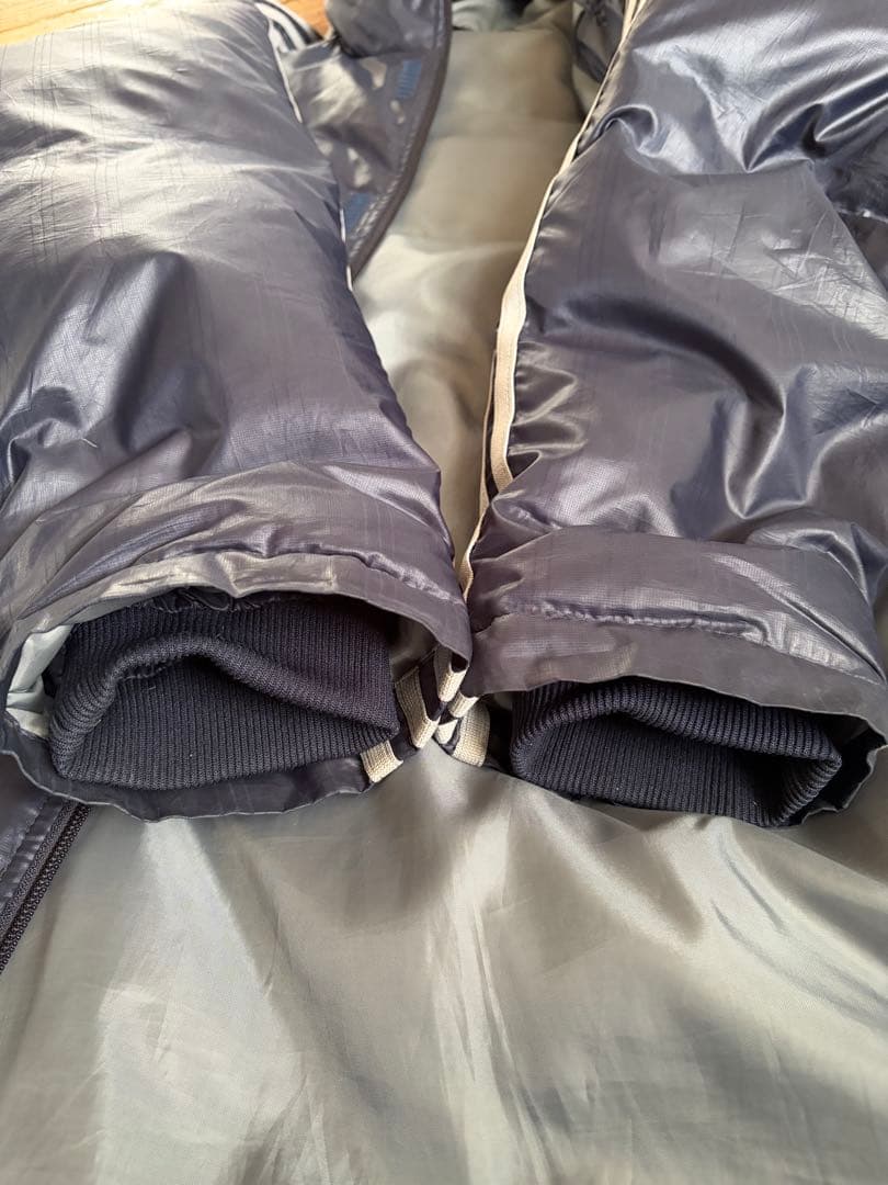 アディダス ベンチコート ロング Ｏ（XL相当） ネイビー フェザー45% 防寒