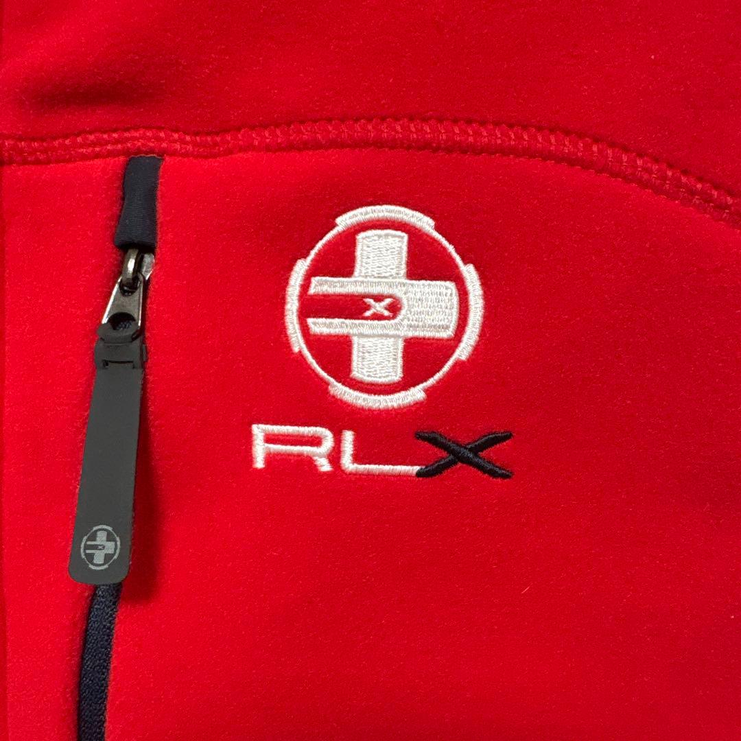 美品　RLX RALPHLAURENSPORTS ベスト　レッド　フリース　S