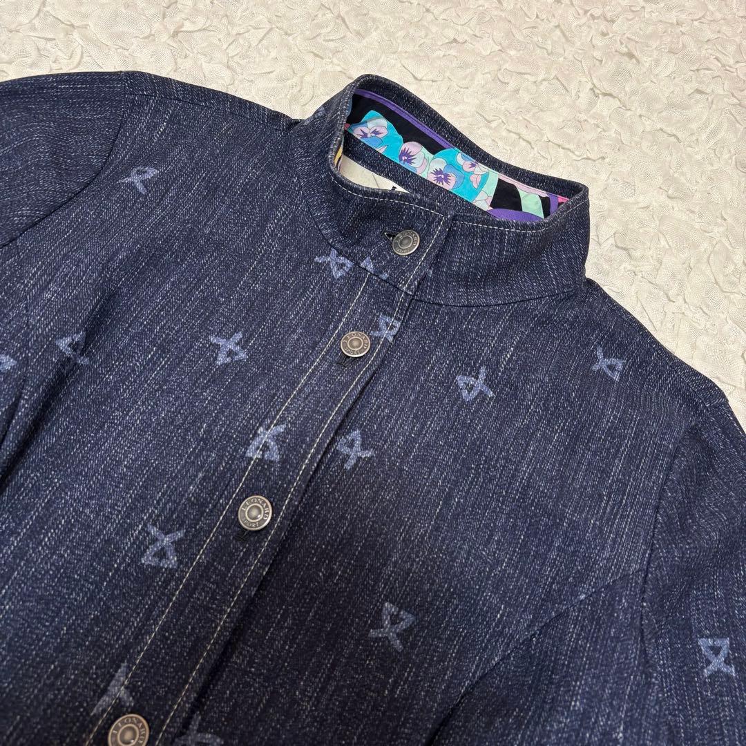 極美品LEONARD SPORT デニム転写ストレッチジャケット