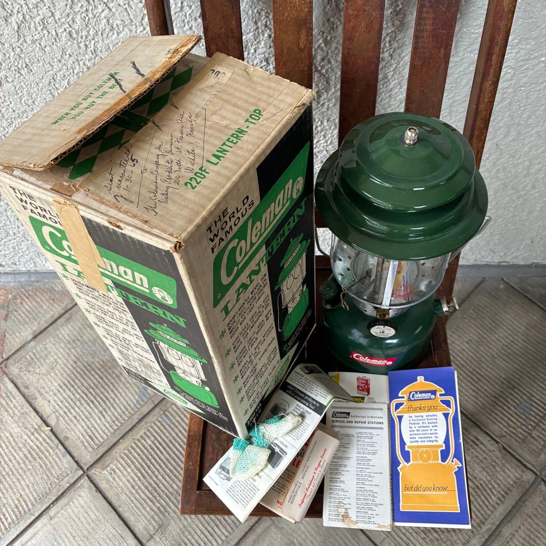 箱付き美品！60s Colemanコールマン220F ランタンUSAヴィンテージ