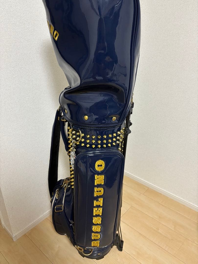 RUSSELUNO スタッズ付きキャディバッグ ネイビー
