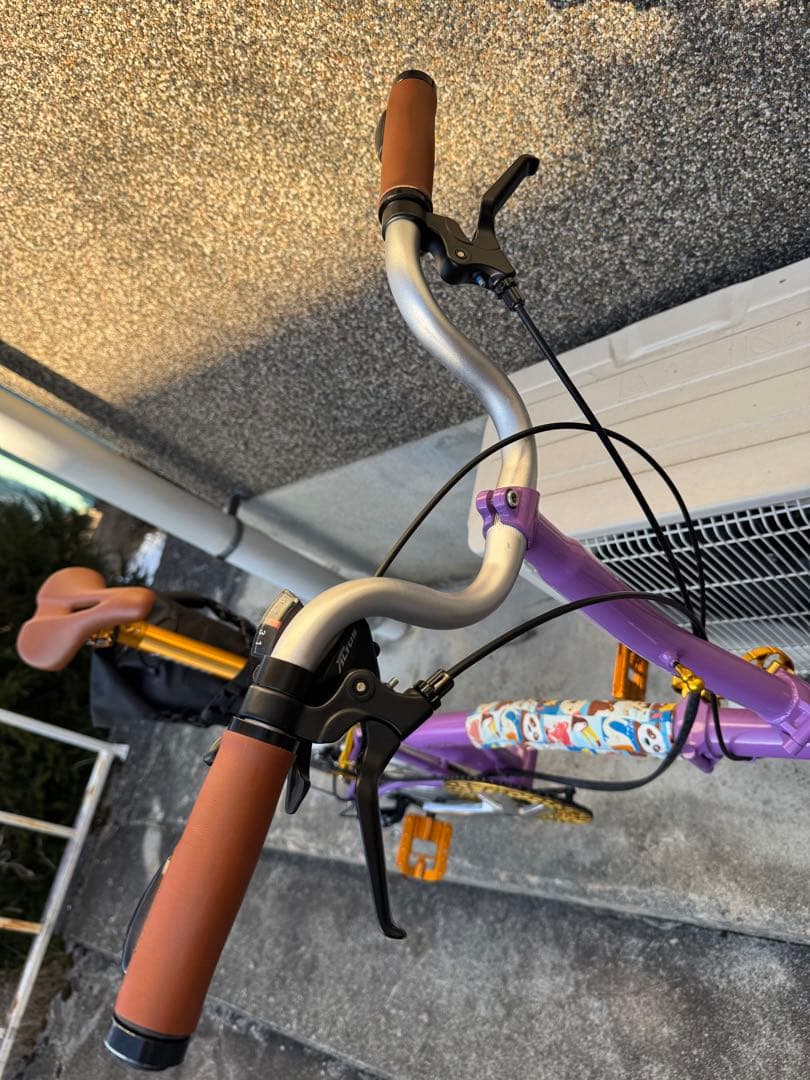 LITEPRO 折りたたみ自転車 パープル 16インチ