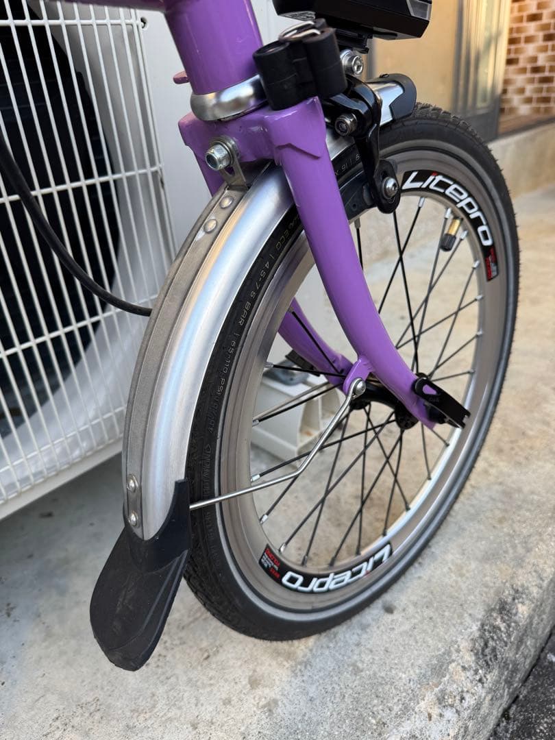 LITEPRO 折りたたみ自転車 パープル 16インチ