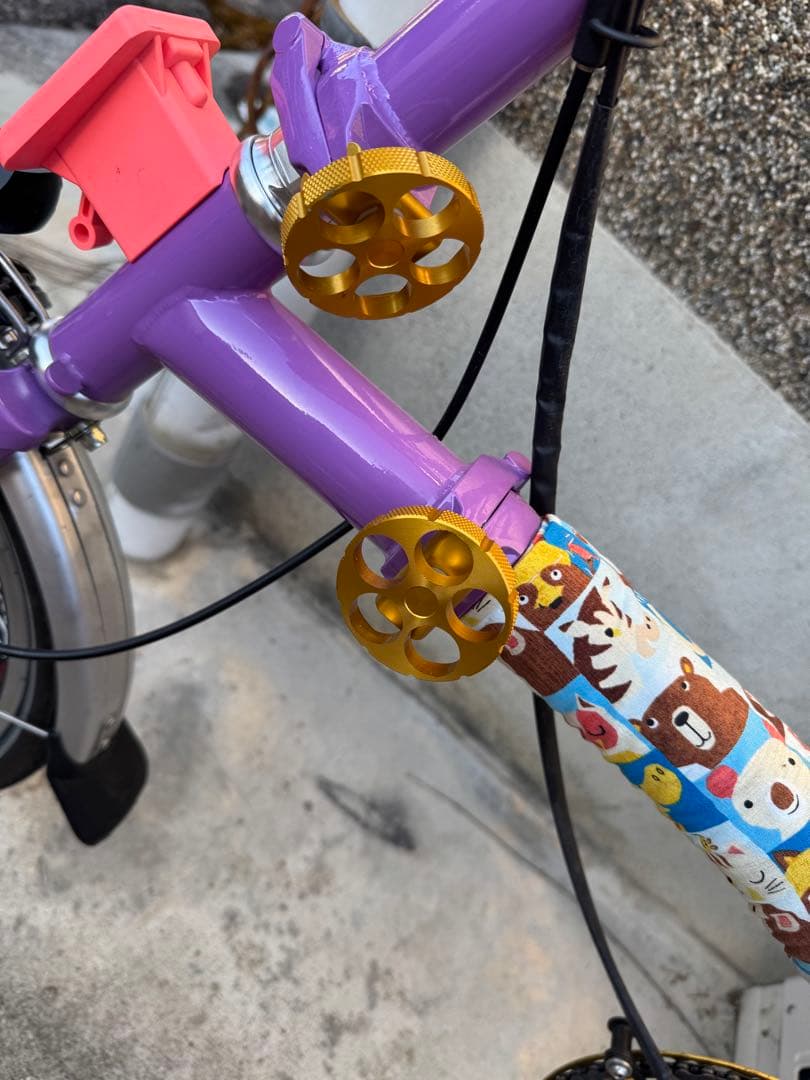 LITEPRO 折りたたみ自転車 パープル 16インチ