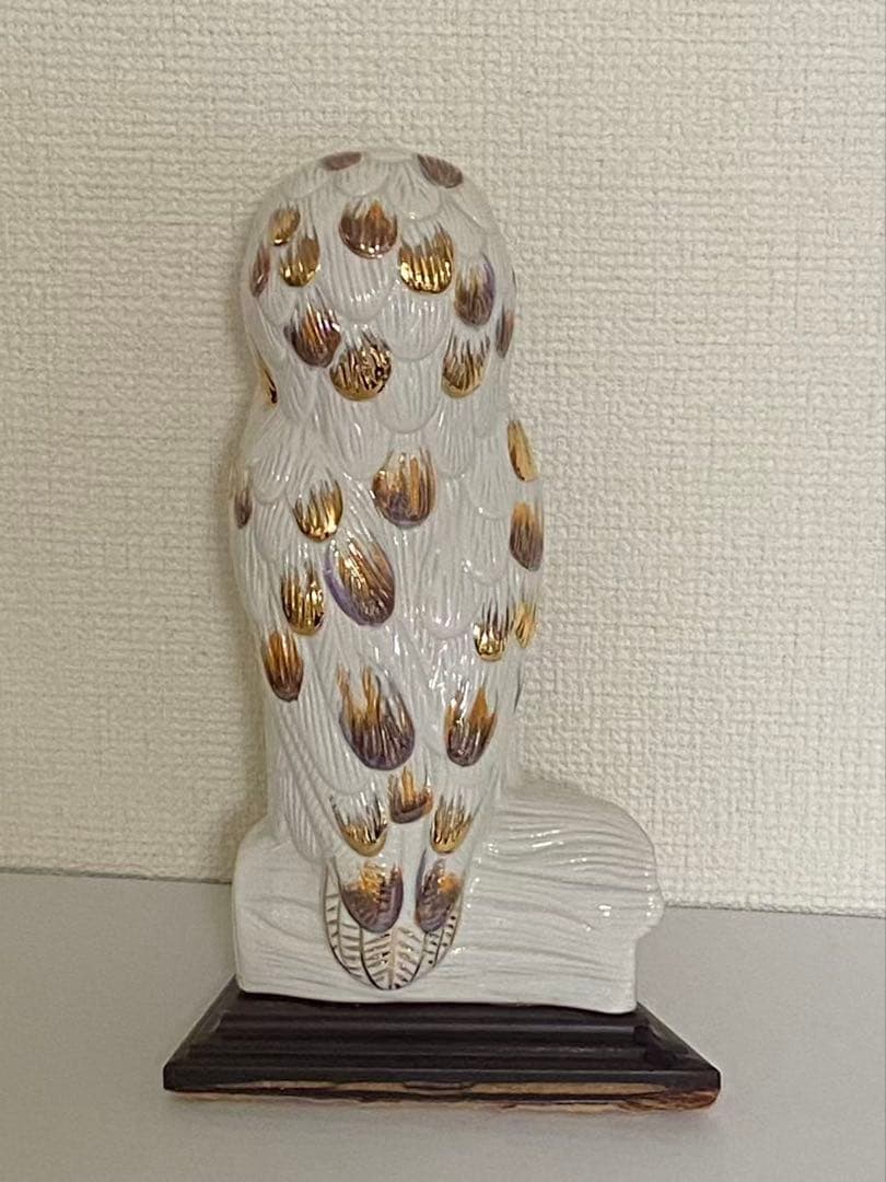 ふくろう 陶器 置物　年代品　底伤