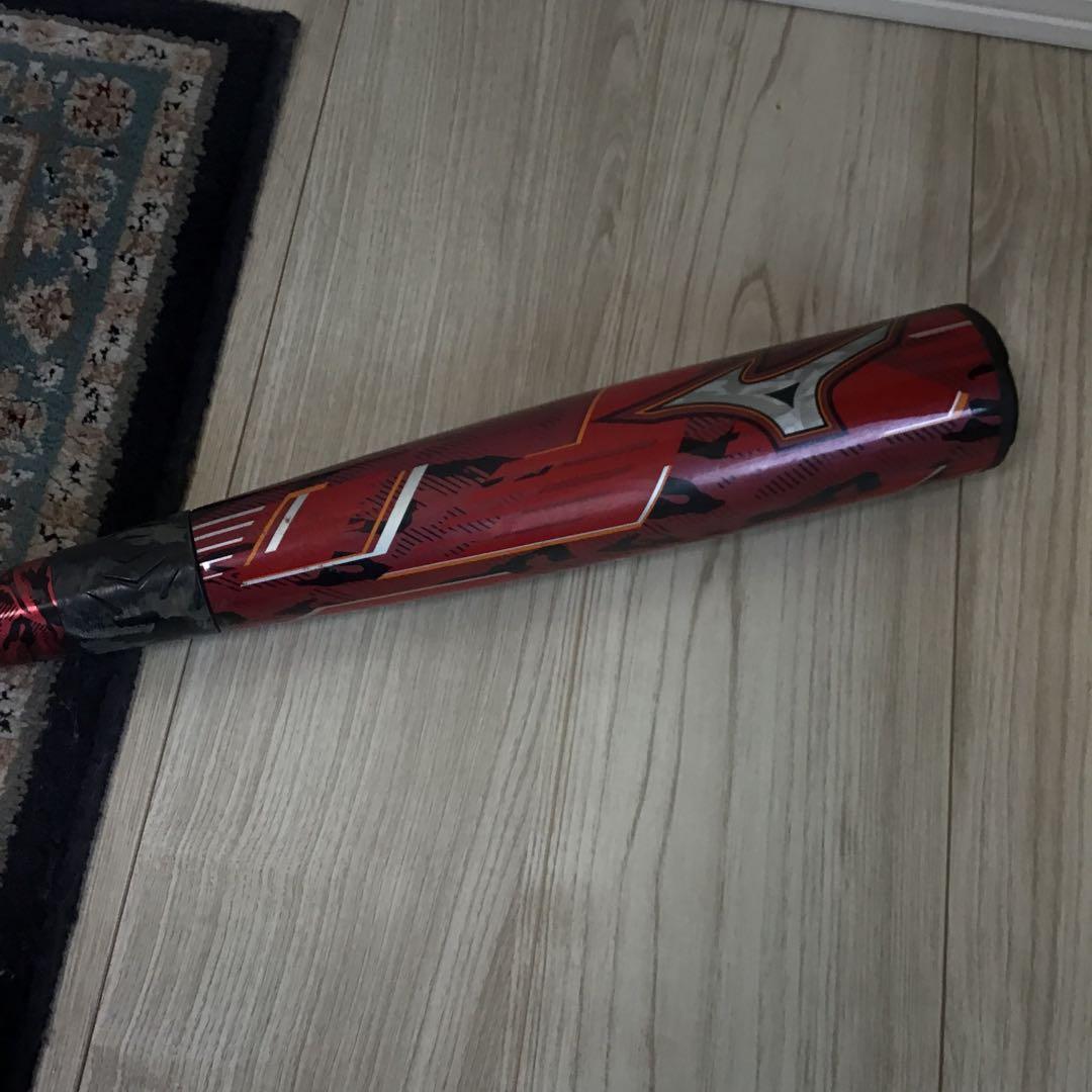 Mizunoミズノ マグナインパクト 軟式バット 赤 85cm バットケース付