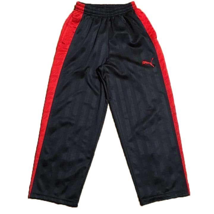 日本製 PUMA ジャージ セットアップ 黒 赤 S～Mサイズ 古着 プーマ