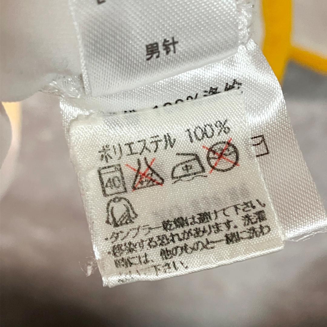 UMBRO　スポーツシャツ　半袖　ホワイト　イエロー　メッシュ　ポリエステル