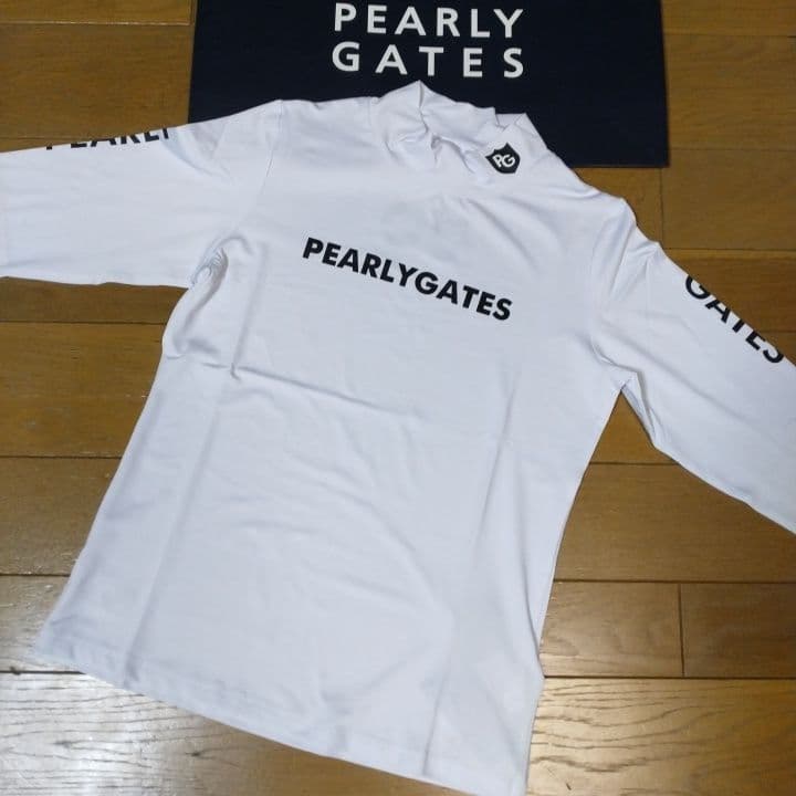 ⭐新品⭐PEARLYGATES⭐長袖モック⭐白⭐M⭐