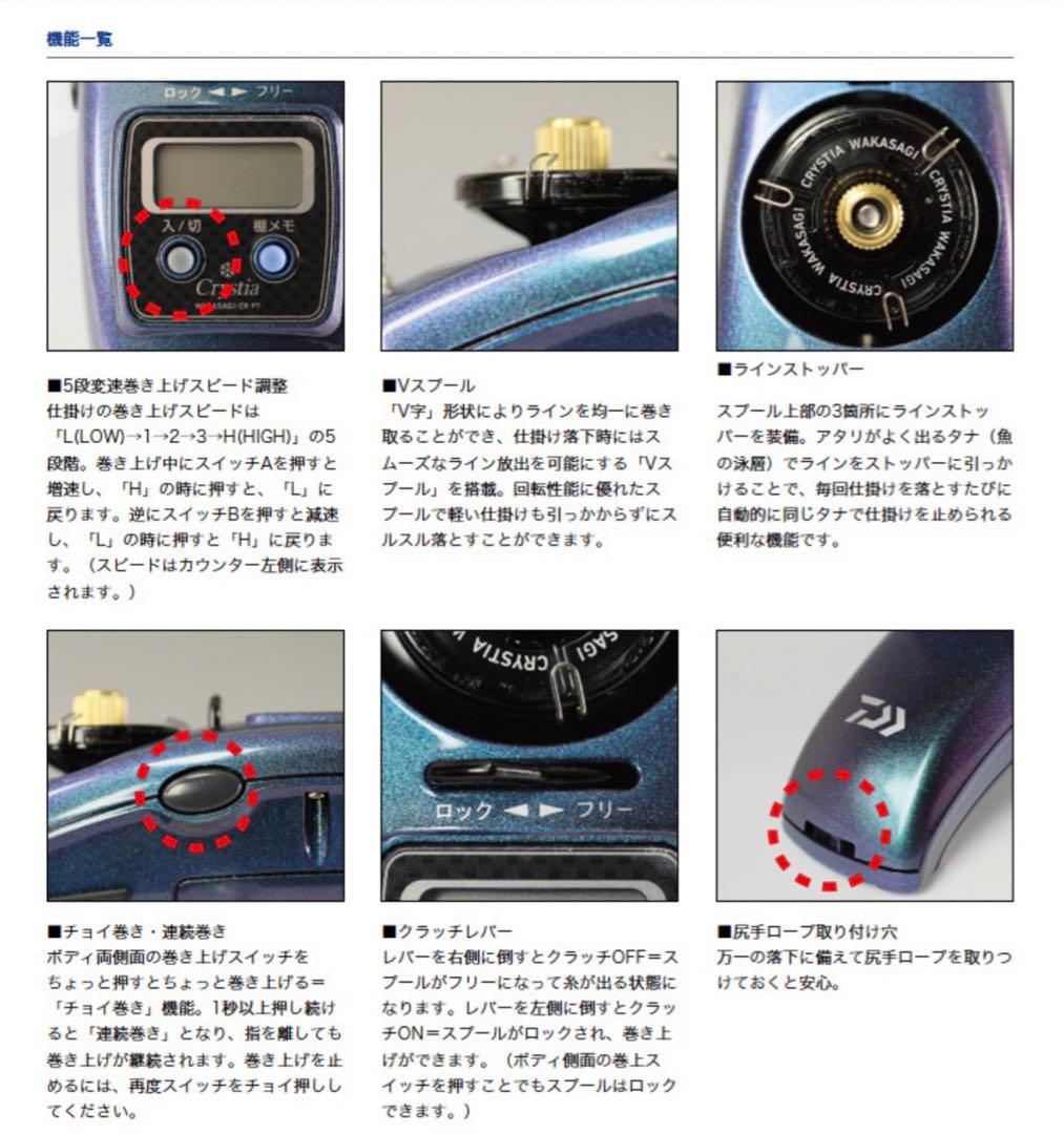 ダイワ クリスティアワカサギ電動リール　CR PT