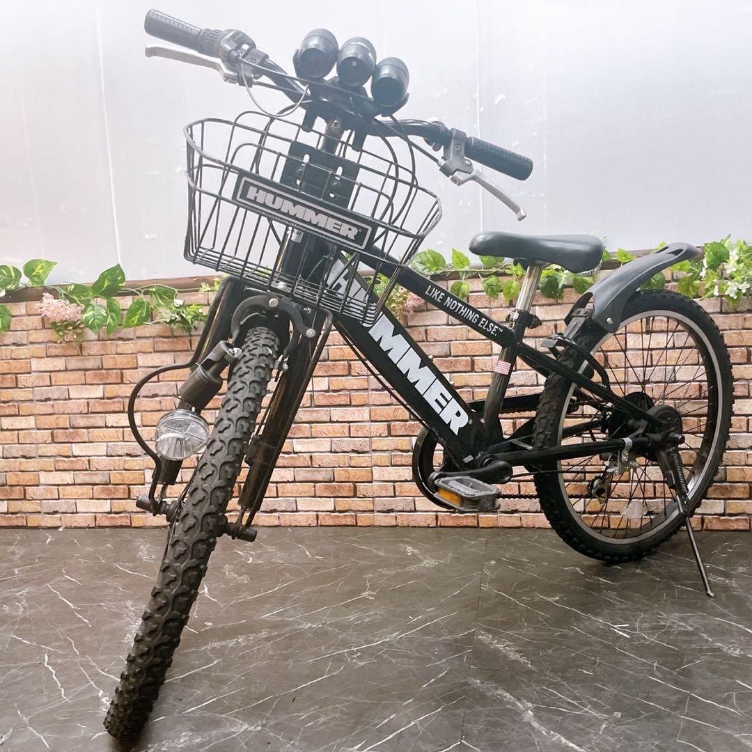 【40】子供用自転車 子供車 HUMMER ブラック 22インチ