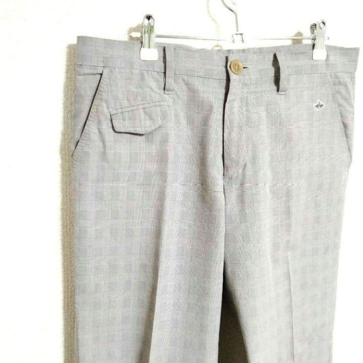 ♯235 PEARLY GATESパーリーゲイツ チェック柄パンツバックルゴルフ