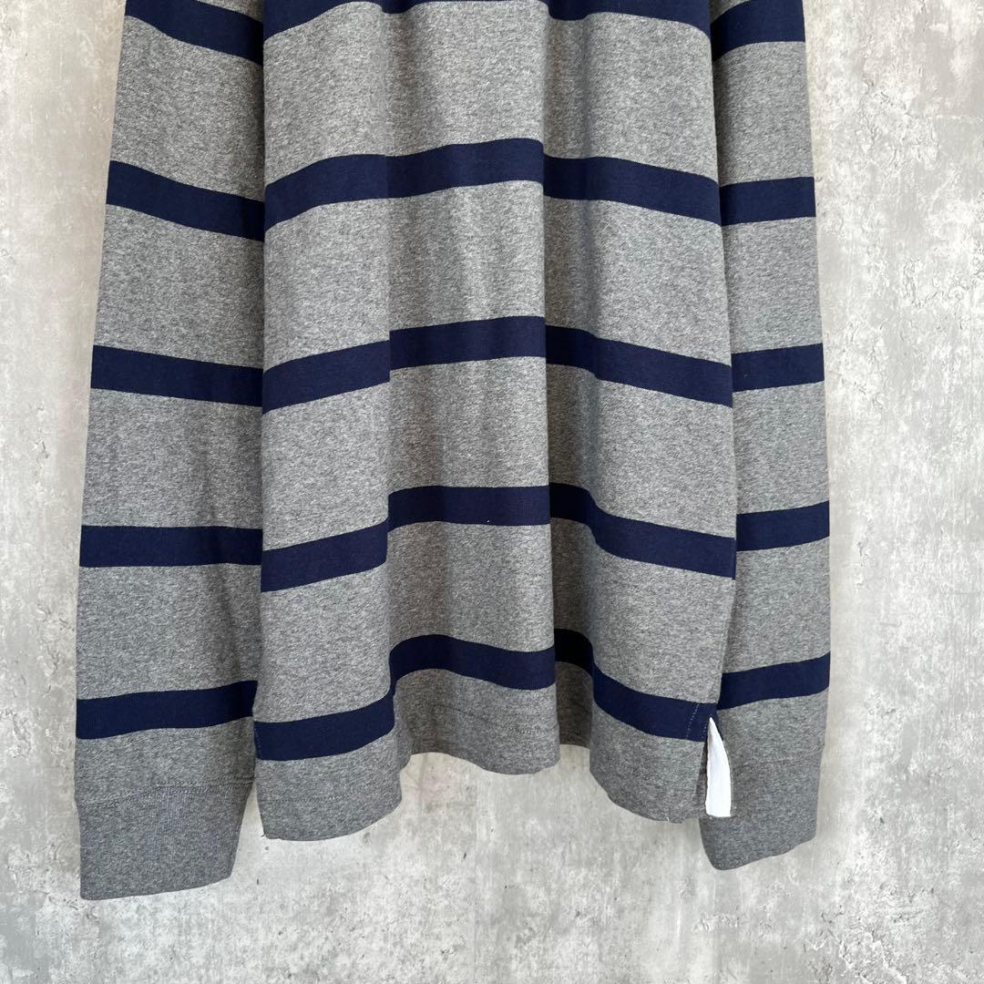 【美品】ポロ ラルフローレン 長袖 ラガーシャツ ボーダー メンズ 古着