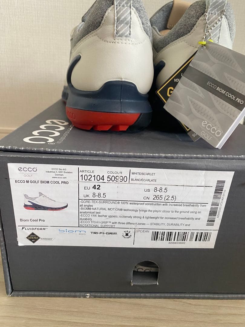 新品ecco BIOM エコー バイオム ゴルフシューズ スパイクレス ホワイト