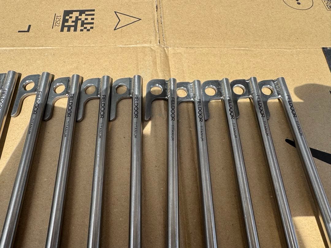 FIELDOOR チタンペグ　24cm 24本　フィールドア　ペグ　チタン