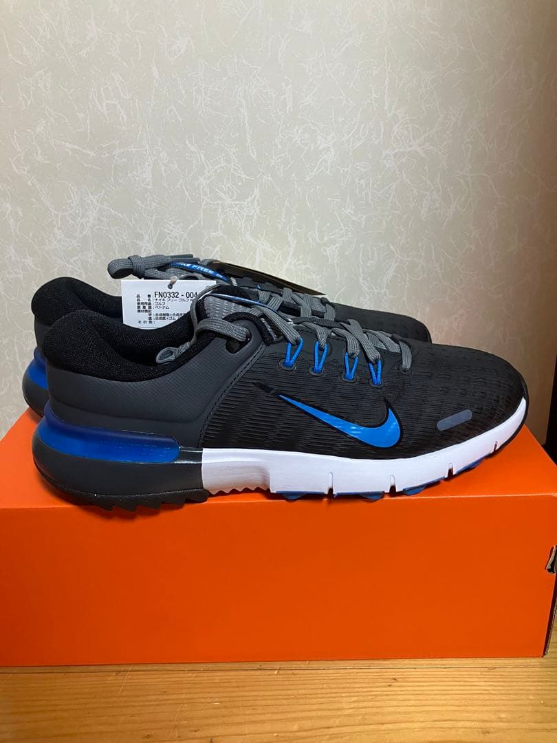 NIKE ナイキ　フリーゴルフ　25.5cm ワイド　ブラック　ブルー
