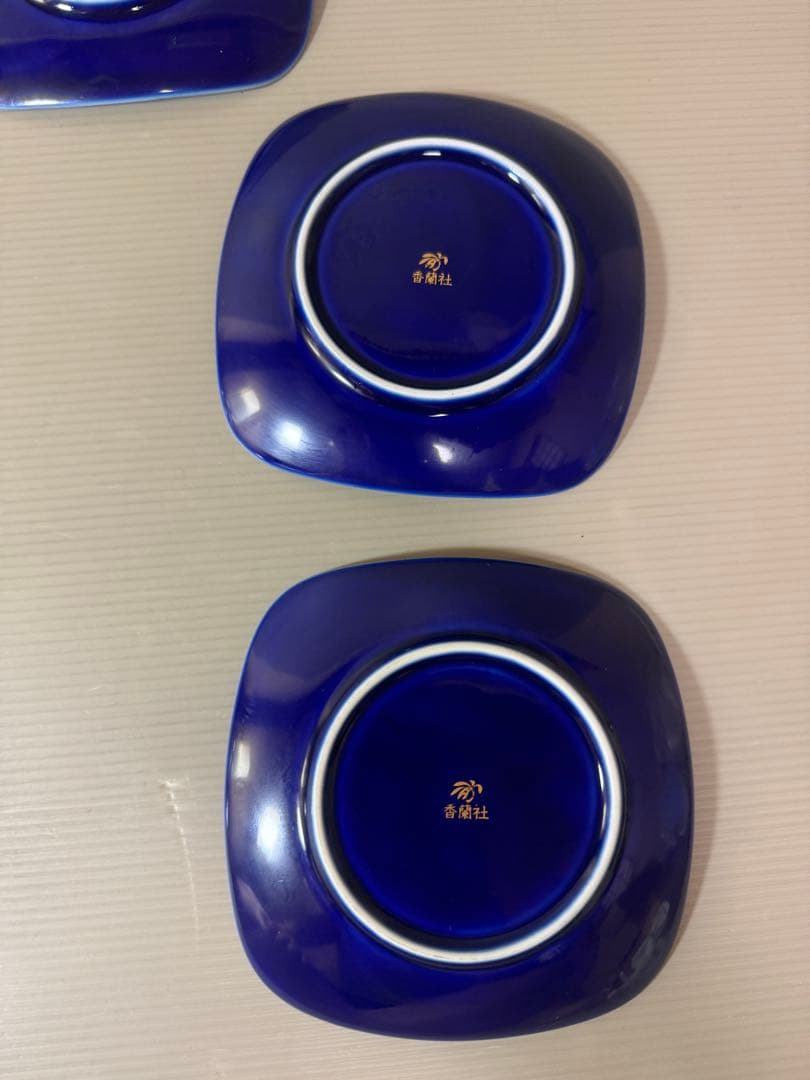 2928 香蘭社　金彩　皿　5客