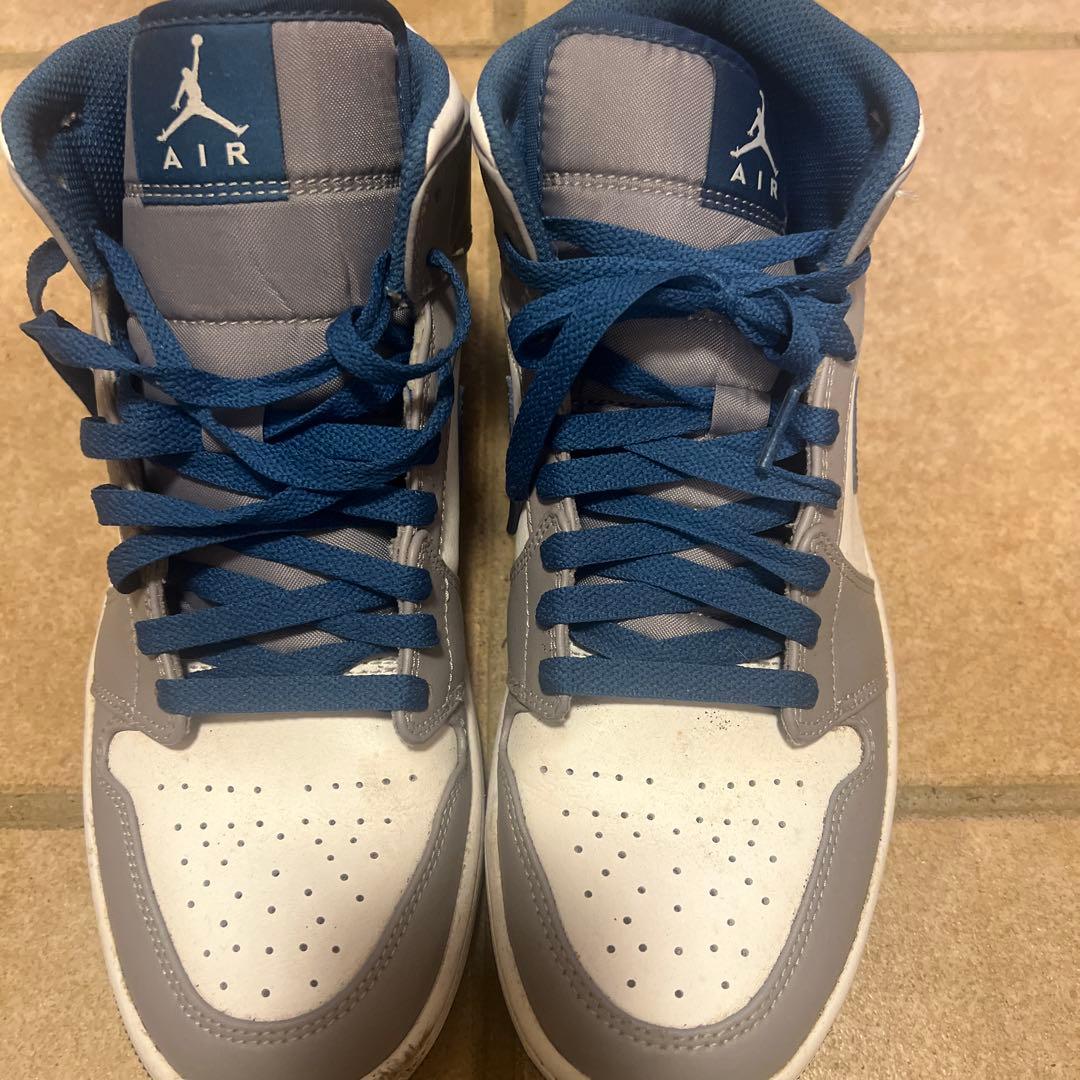 し*う様 Nike Air Jordan 1 Mid グレー/ブルー