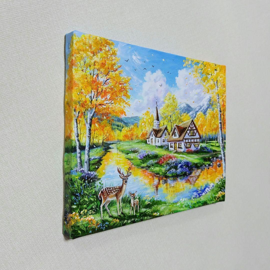 a*k様 【秋の到来】アクリル画 F3 風景画 絵画
