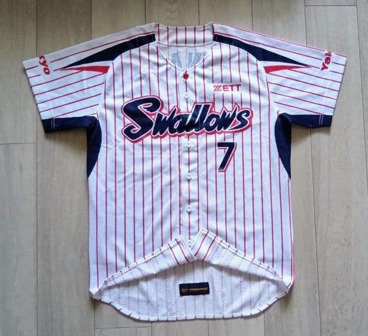 【当時物】ヤクルト　スワローズ　田中　ホーム　ユニフォーム　ゼット　フリー