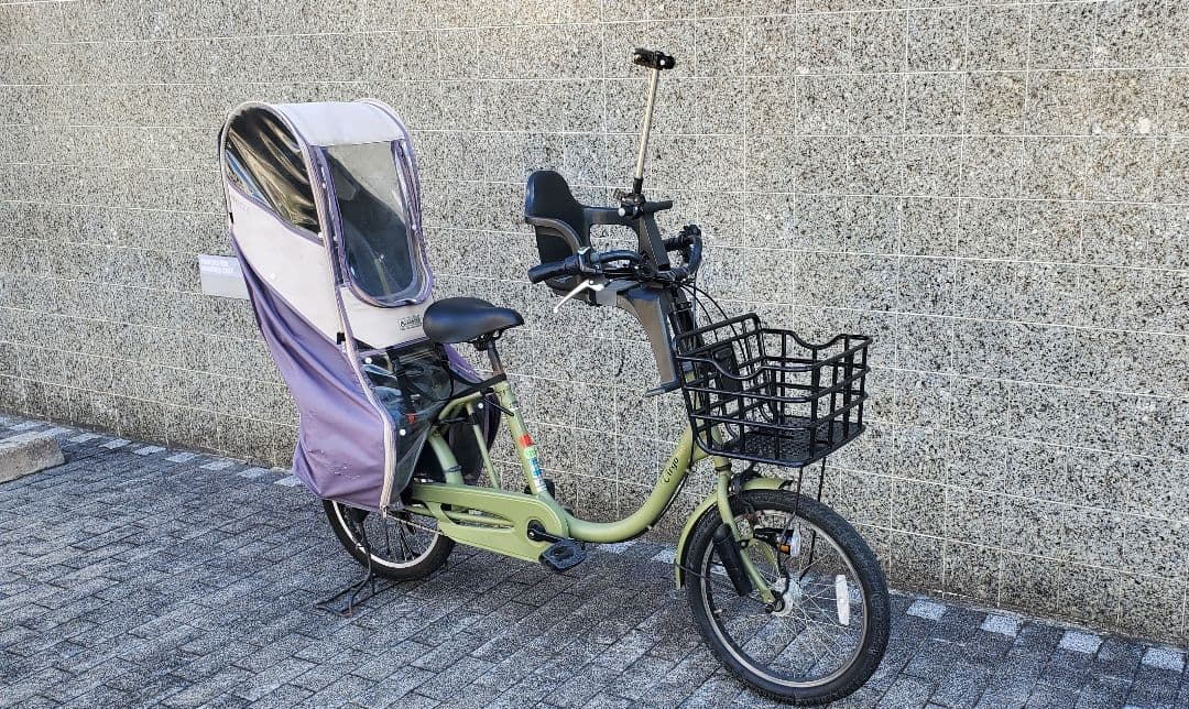 非電動 子乗せ自転車 リア チャイルドシート マットオリーブ グリーン