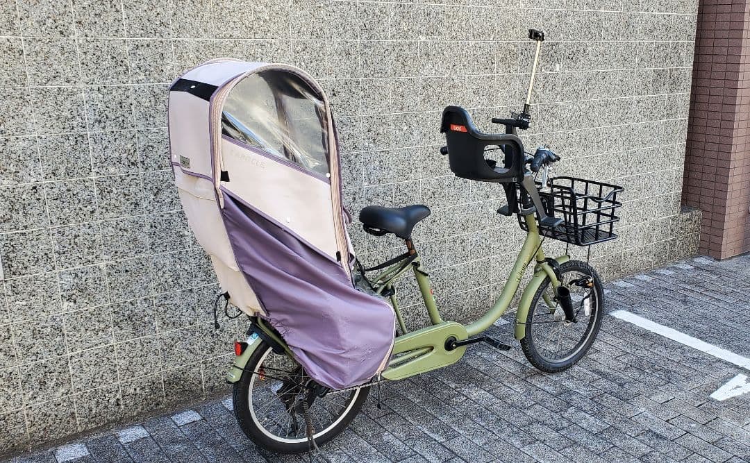 非電動 子乗せ自転車 リア チャイルドシート マットオリーブ グリーン