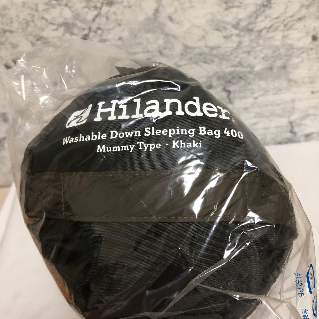 新品未使用　ハイランダー　洗えるダウンシュラフ400g カーキ