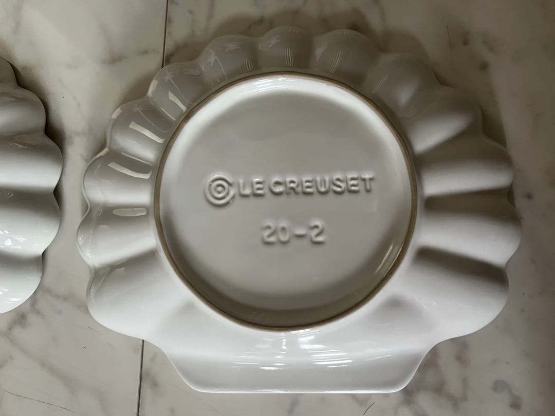 LE CREUSET ★コキール、シェル、貝殻型皿ペア、大2枚セット ★メレンゲ