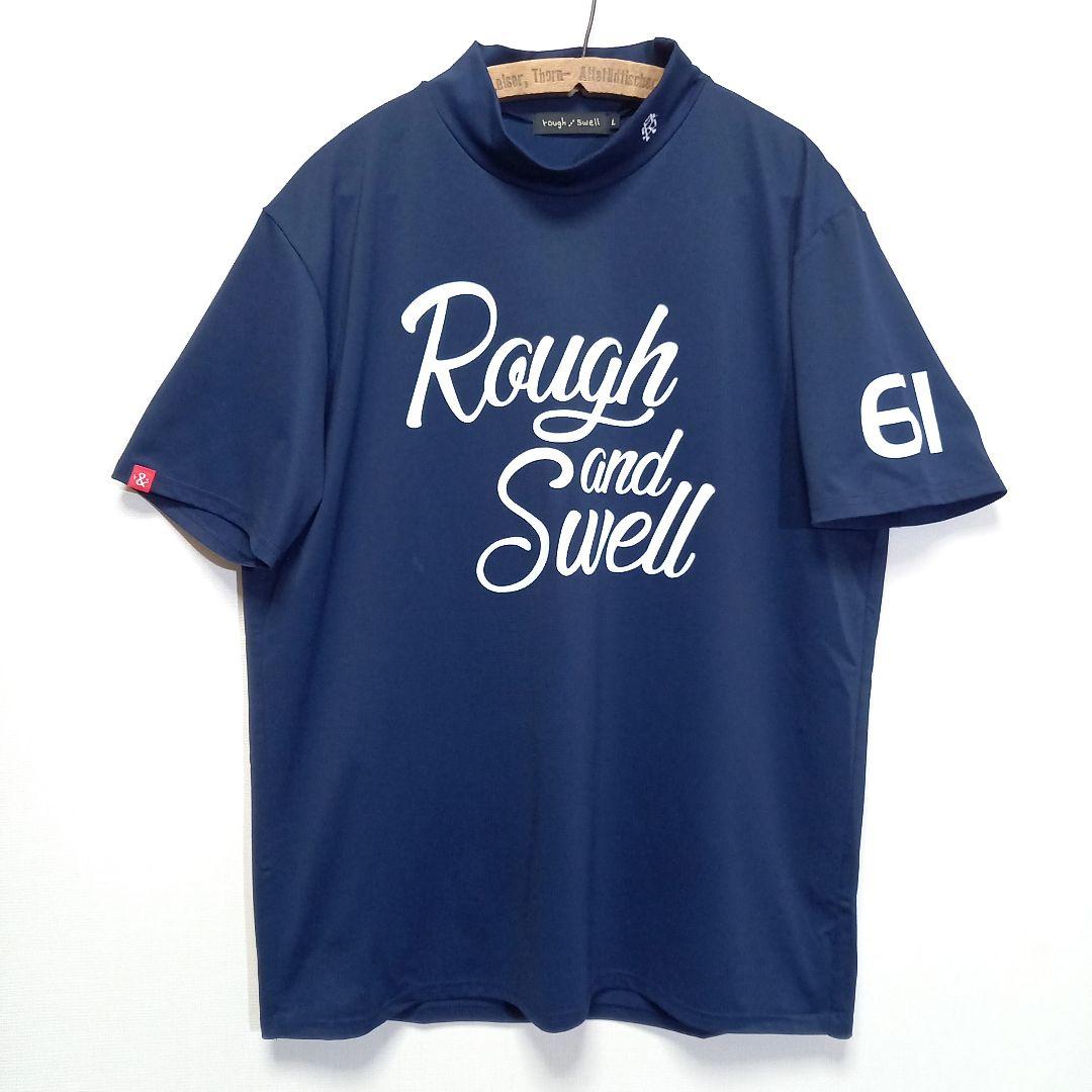 美品 ROUGH＆SWELL 半袖 モックネック シャツ Lサイズ ポロシャツ