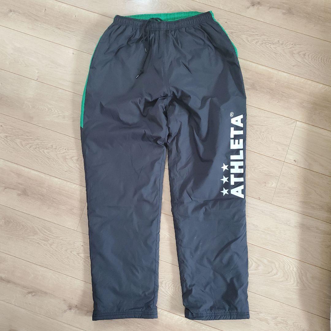 ATHLETA 中綿ウィンドブレーカー 黒・緑 上下セット