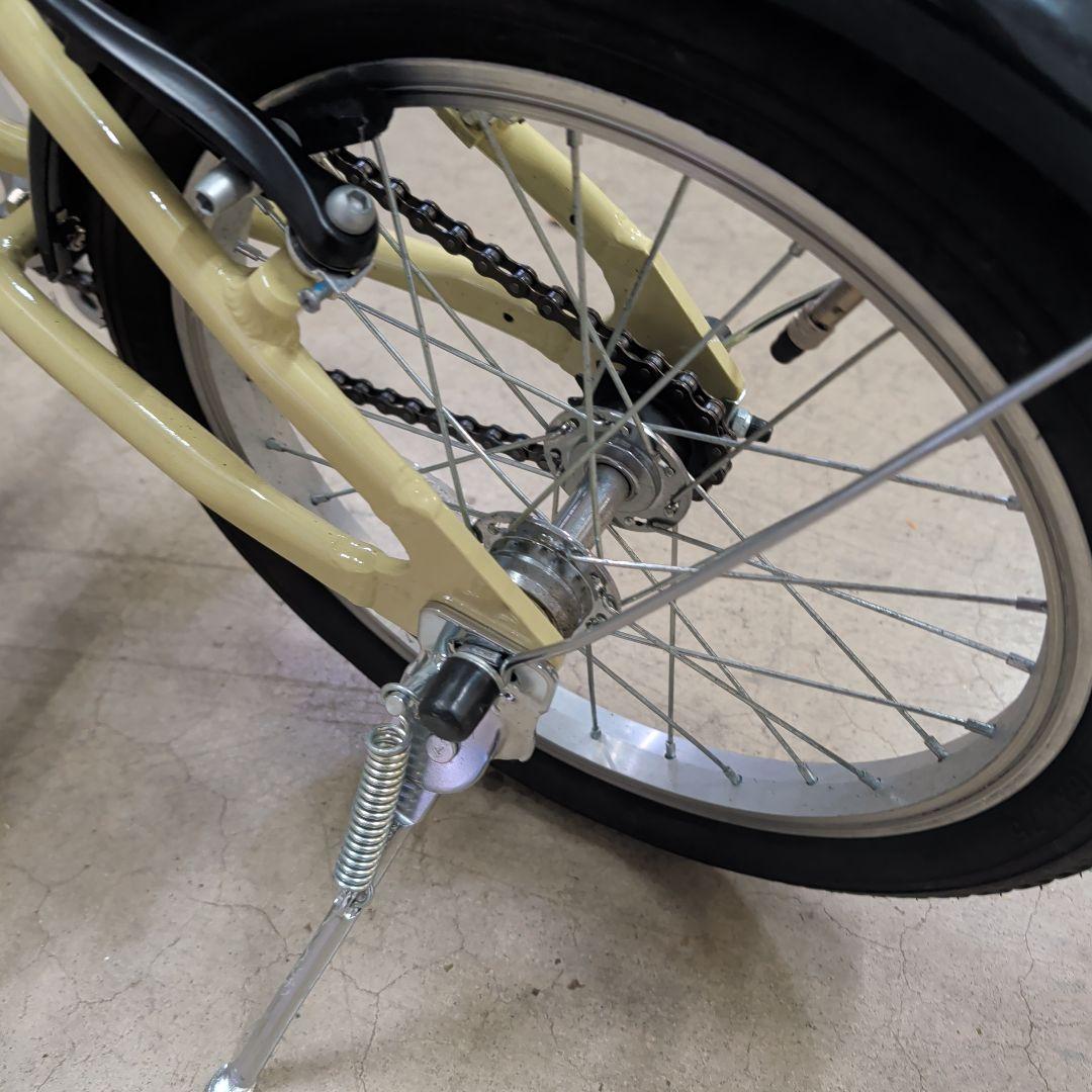 【引取限定】キャプテンスタッグ アルミ製折りたたみ自転車 ベージュ