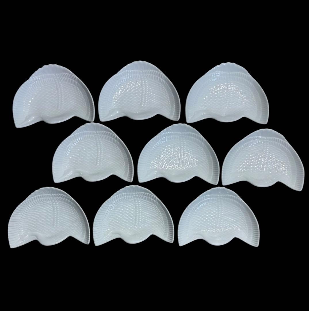 [9客セット] 掛谷窯 鶴 向付 鶴形皿 白磁 刺身皿 和食器 割烹 懐石料理