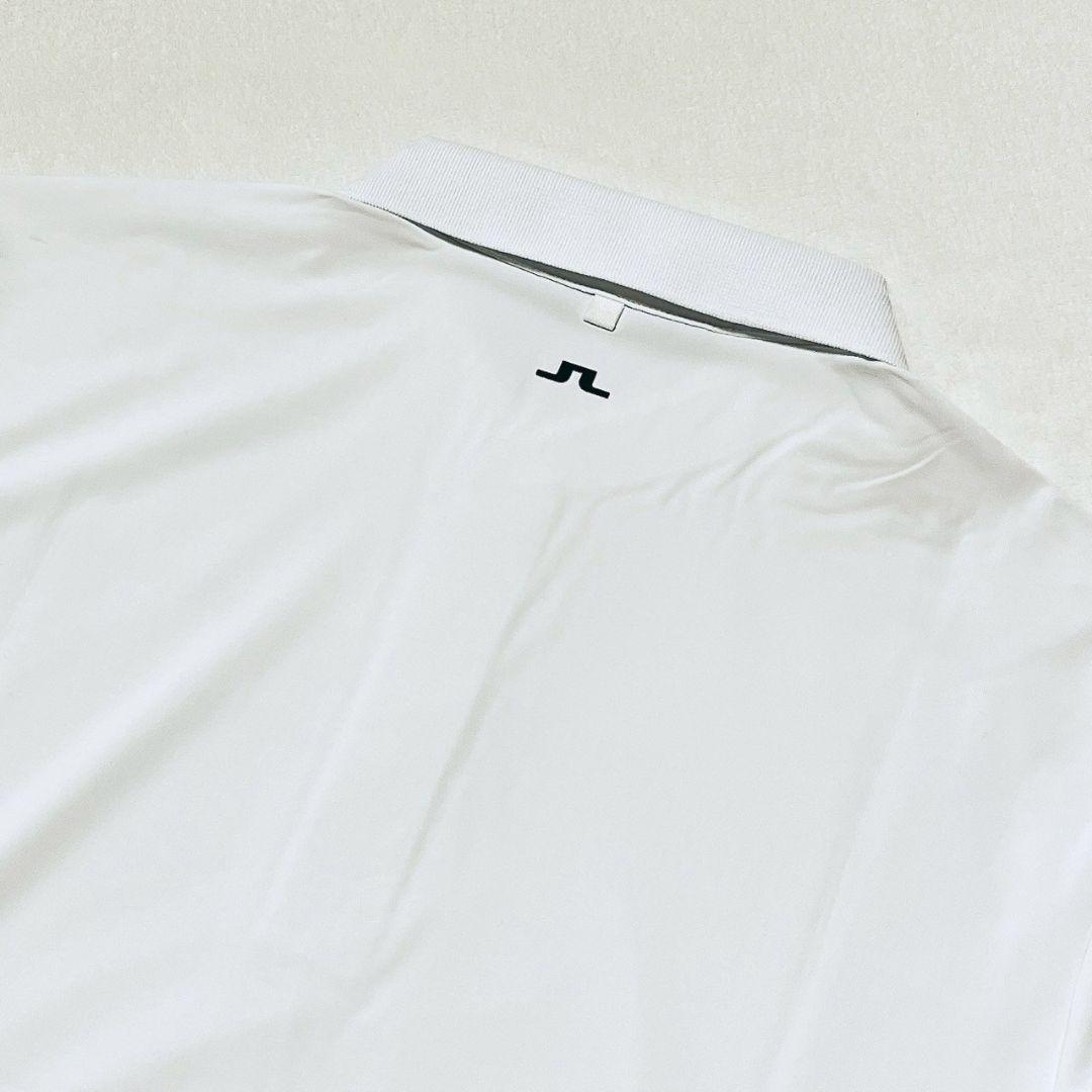 新品　J.LINDEBERG　ゴルフ　半袖ポロシャツ　ホワイト　XL　メンズ