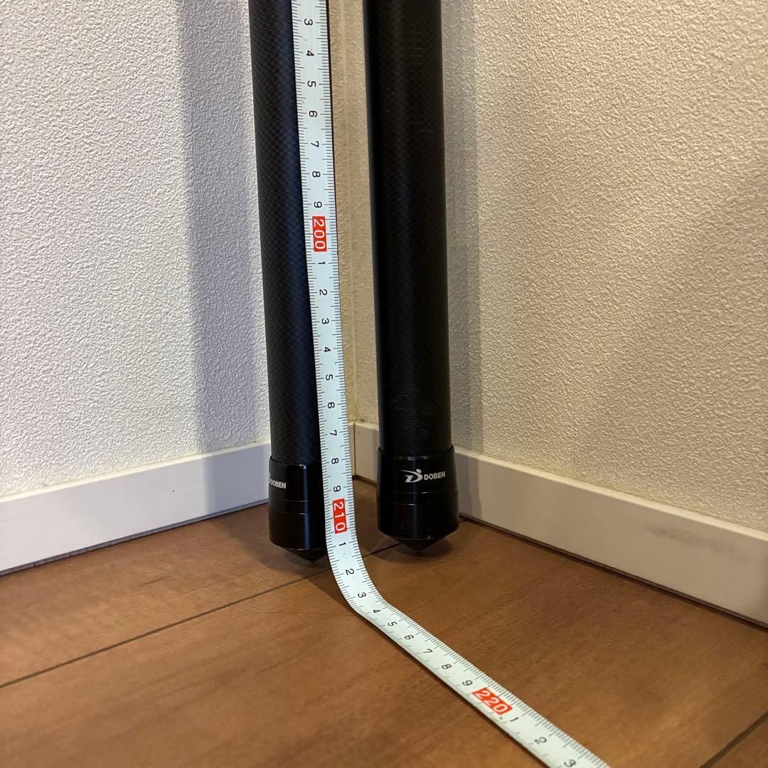 【中古品】2本セット　カーボンタープポール 2.1m　収納袋付き