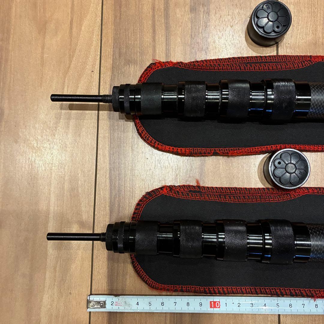 【中古品】2本セット　カーボンタープポール 2.1m　収納袋付き