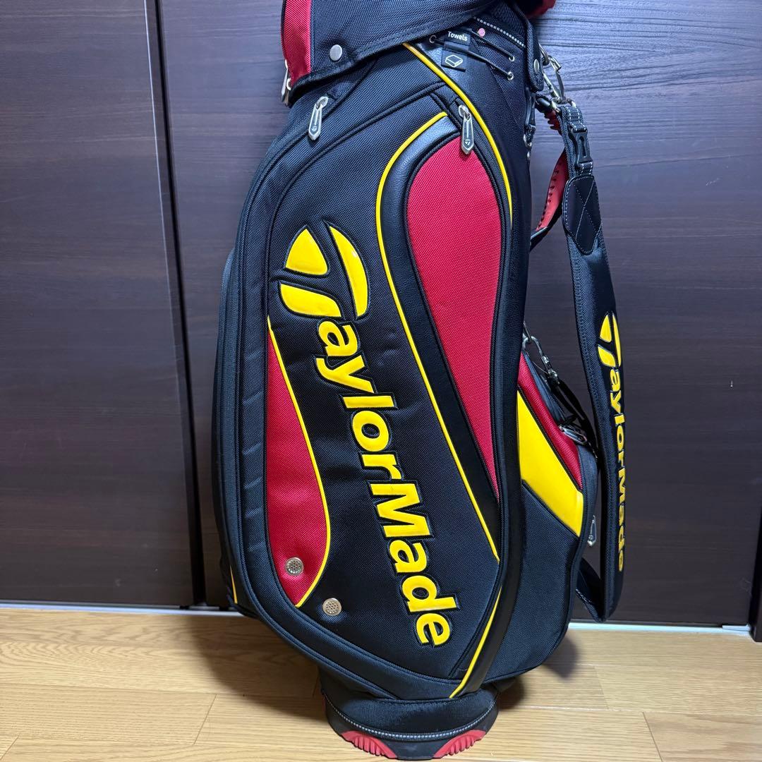 TaylorMade キャディバッグ ゴルフバッグ 赤 黒 黄