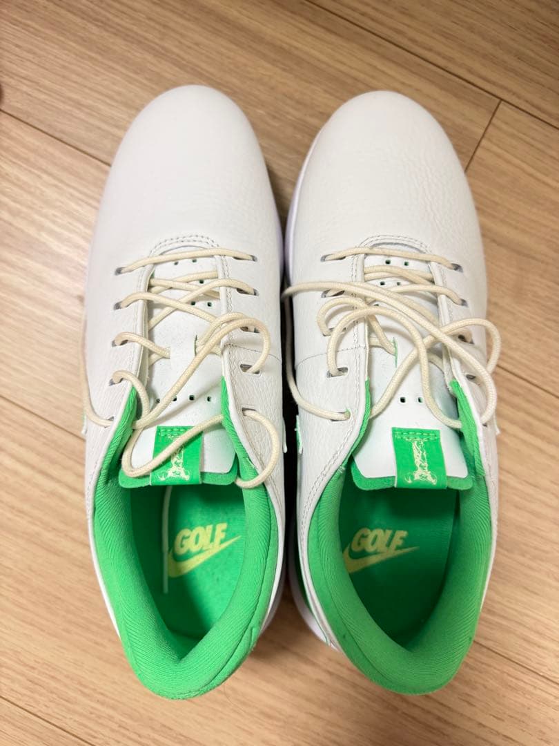 新品未使用 Nike ゴルフシューズ ホワイト/グリーン